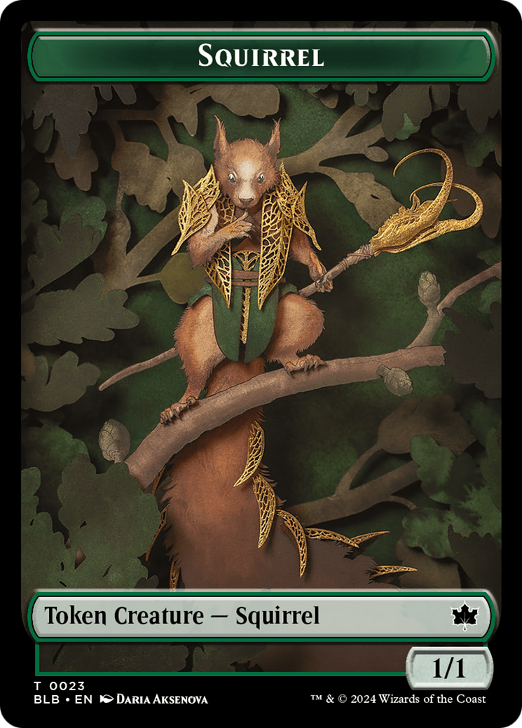 Squirrel // Food Double-Sided Token [Bloomburrow Tokens] | North Valley Games
