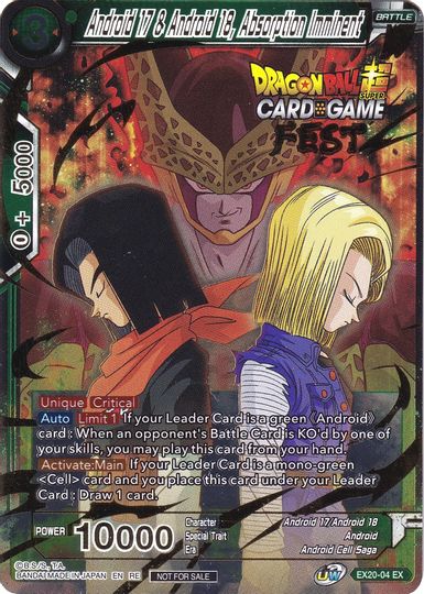 Android 17 & Android 18, Absorption Imminent (Card Game Fest 2022) (EX20-04) [Tournament Promotion Cards] | North Valley Games