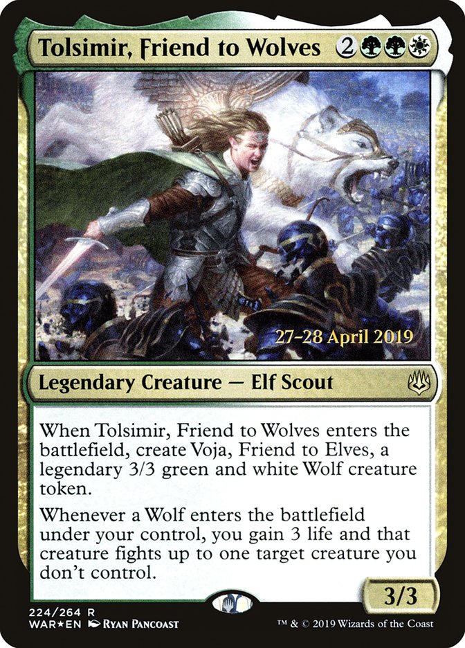 Tolsimir, Friend to Wolves [War of the Spark Prerelease Promos] | North Valley Games