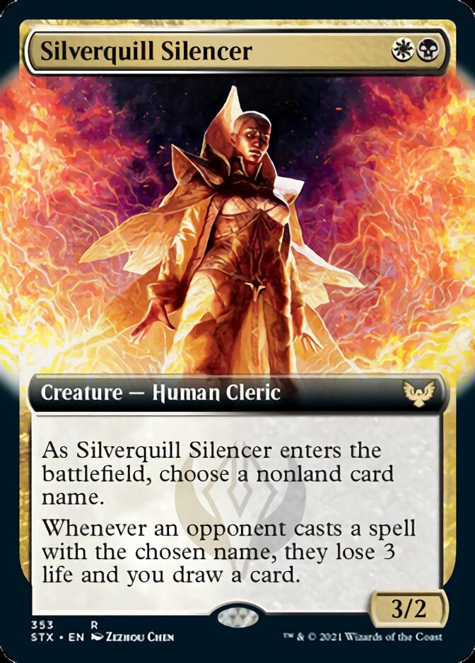 Silverquill Silencer (Extended Art) [Strixhaven: School of Mages] | North Valley Games