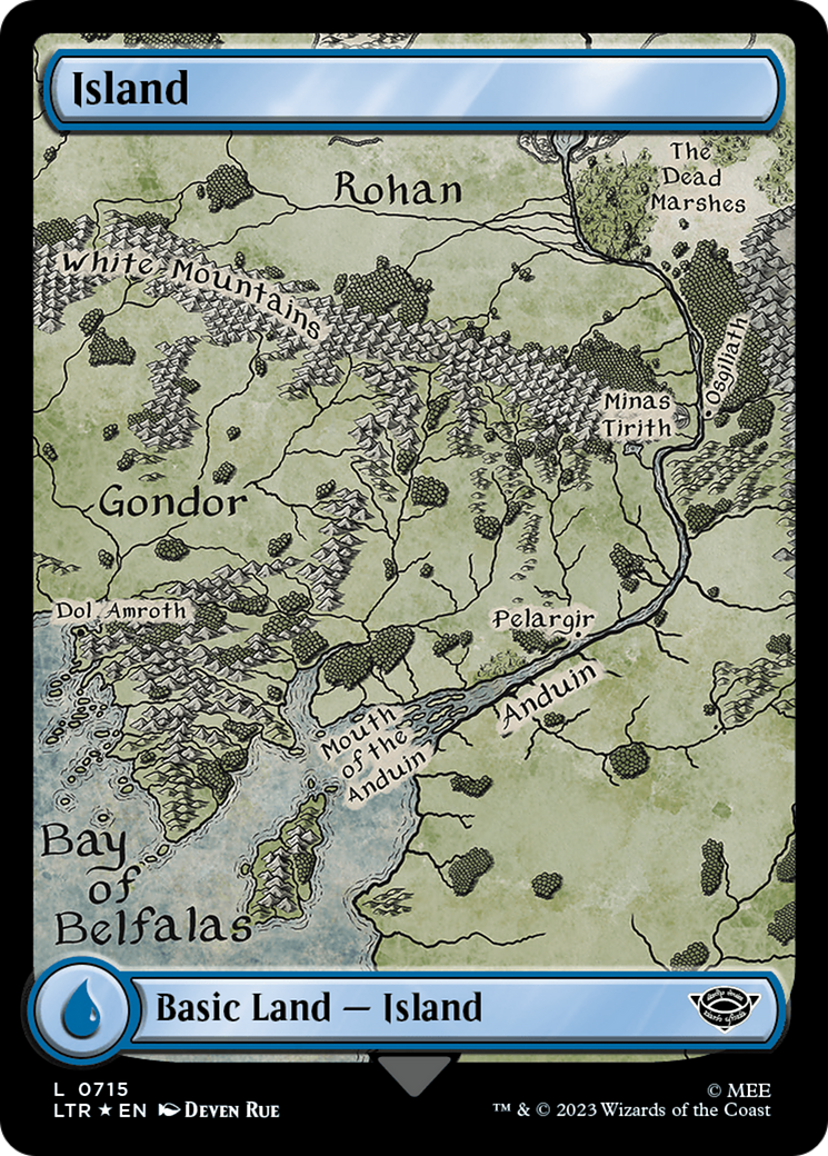 Island (0715) (Surge Foil) [The Lord of the Rings: Tales of Middle-Earth] | North Valley Games