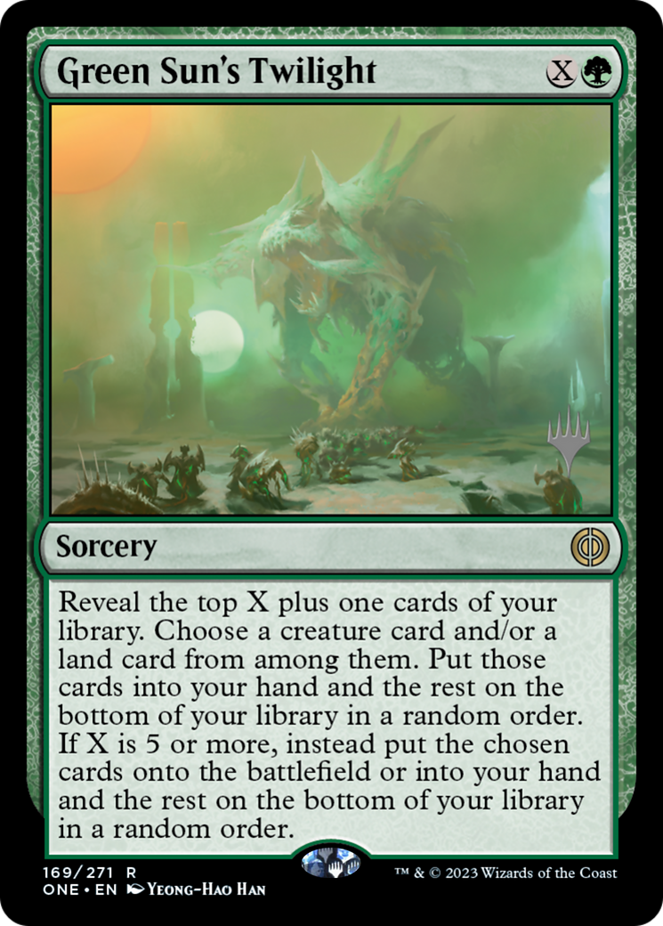 Green Sun's Twilight (Promo Pack) [Phyrexia: All Will Be One Promos] | North Valley Games