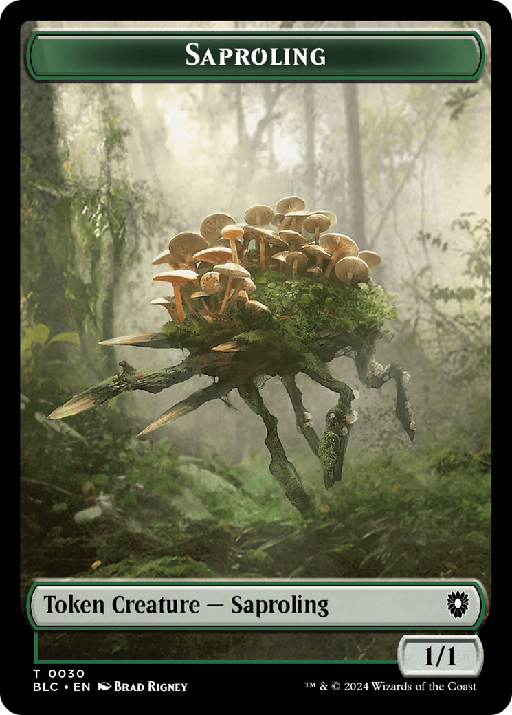 Hamster // Saproling Double-Sided Token [Bloomburrow Commander Tokens] | North Valley Games