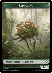 Saproling // Treasure Double-Sided Token [Bloomburrow Commander Tokens] | North Valley Games