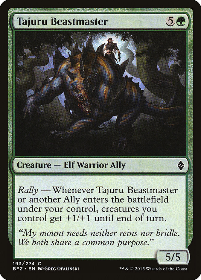 Tajuru Beastmaster [Battle for Zendikar] | North Valley Games
