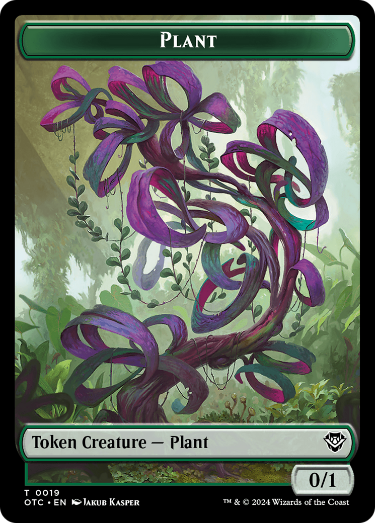 Plant // Sand Warrior Double-Sided Token [Outlaws of Thunder Junction Commander Tokens] | North Valley Games