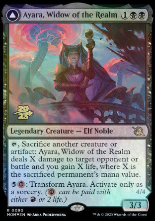 Ayara, Widow of the Realm // Ayara, Furnace Queen [March of the Machine Prerelease Promos] | North Valley Games