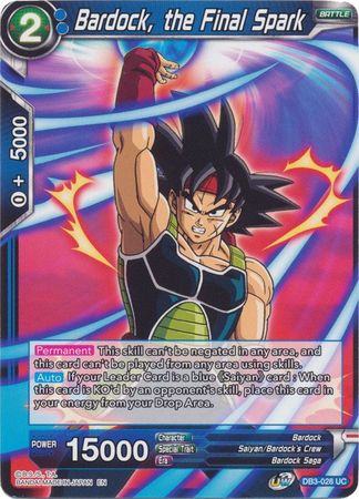 Bardock, the Final Spark (DB3-028) [Giant Force] | North Valley Games