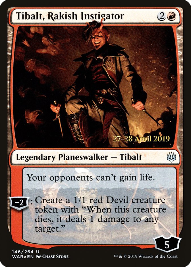 Tibalt, Rakish Instigator [War of the Spark Prerelease Promos] | North Valley Games