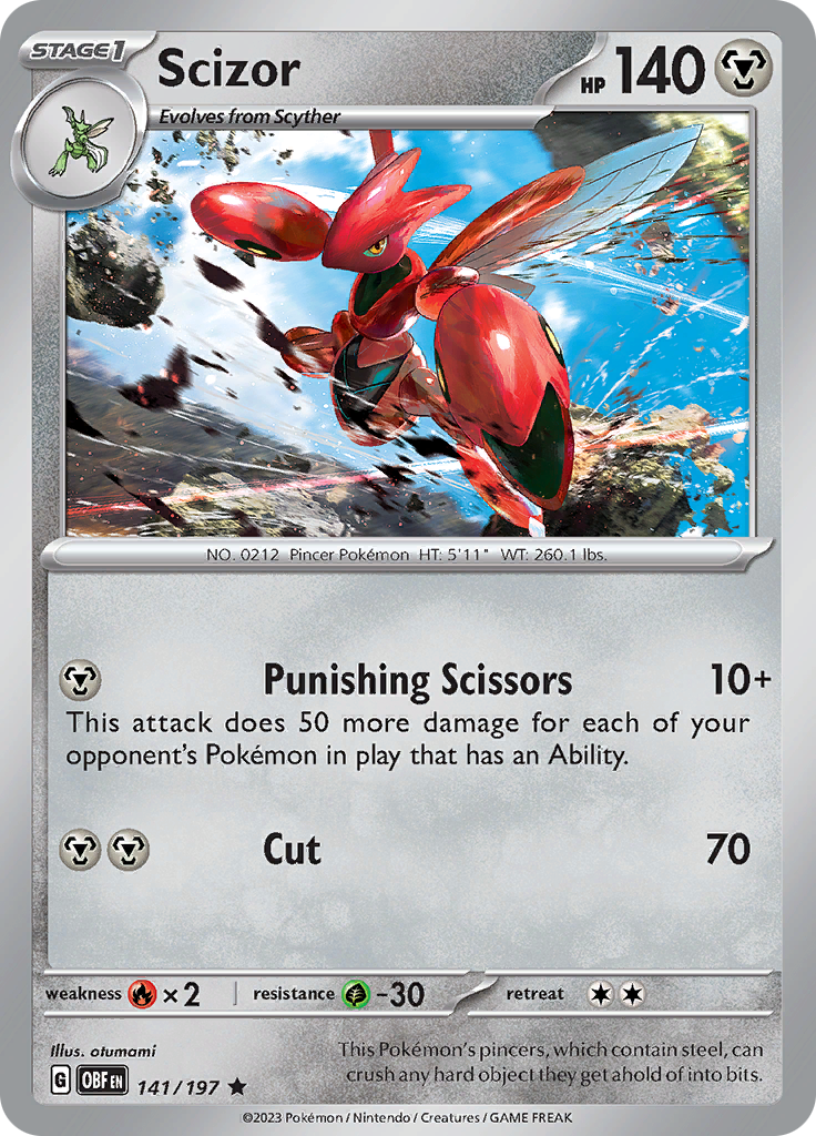 Scizor (141/197) [Scarlet & Violet: Obsidian Flames] | North Valley Games