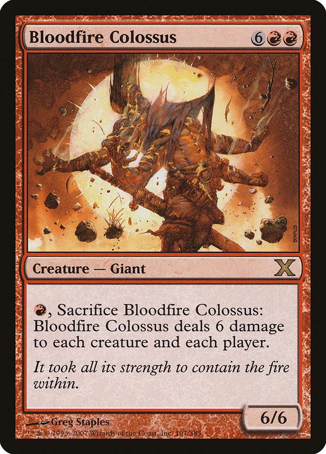 Bloodfire Colossus [Tenth Edition] | North Valley Games