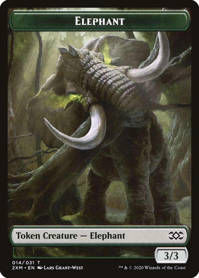 Angel // Elephant Double-Sided Token [Double Masters Tokens] | North Valley Games