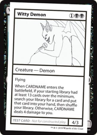 Witty Demon (2021 Edition) [Mystery Booster Playtest Cards] | North Valley Games
