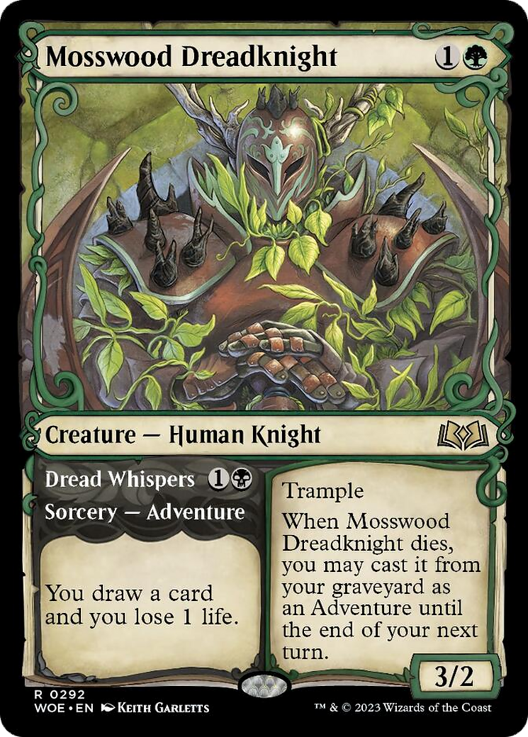Mosswood Dreadknight // Dread Whispers (Showcase) [Wilds of Eldraine] | North Valley Games