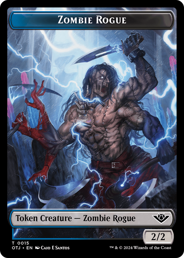 Zombie Rogue // Plot Double-Sided Token [Outlaws of Thunder Junction Tokens] | North Valley Games