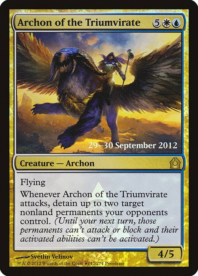 Archon of the Triumvirate [Return to Ravnica Prerelease Promos] | North Valley Games