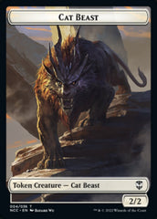 Soldier (09) // Cat Beast Double-Sided Token [Streets of New Capenna Commander Tokens] | North Valley Games