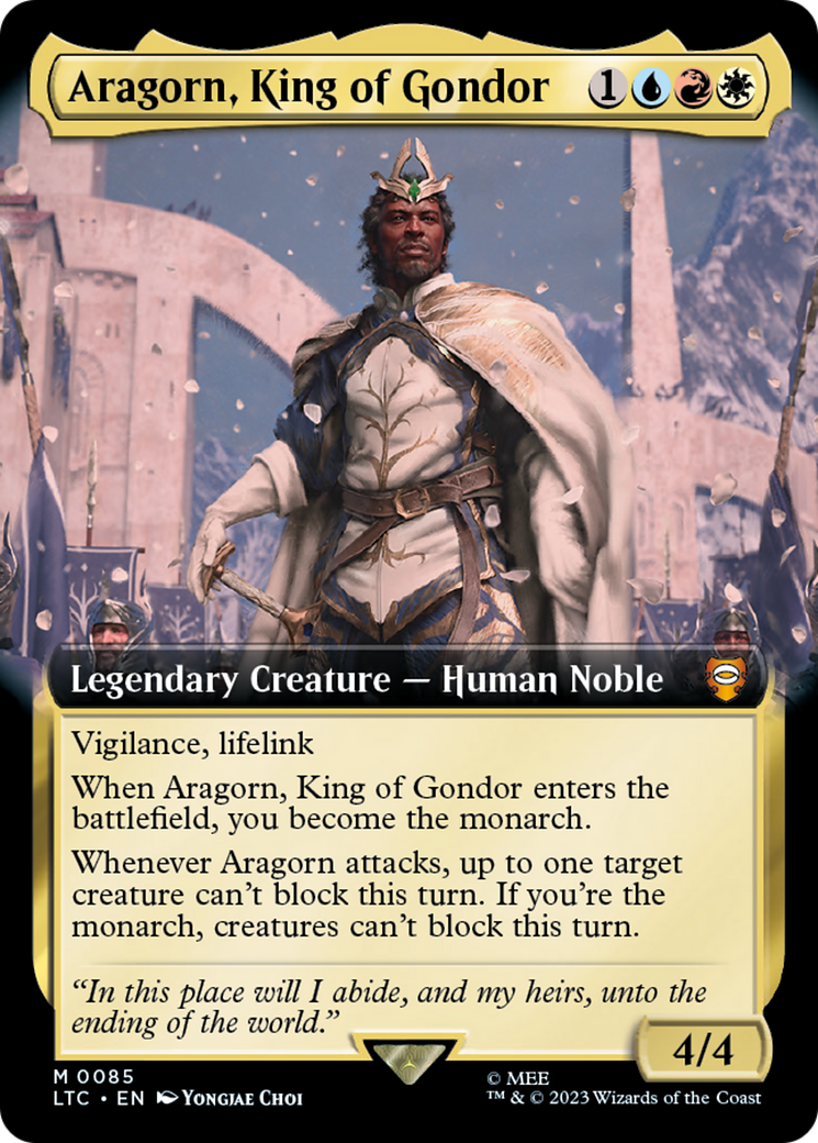 Aragorn, King of Gondor (Extended Art) [The Lord of the Rings: Tales of Middle-Earth Commander] | North Valley Games