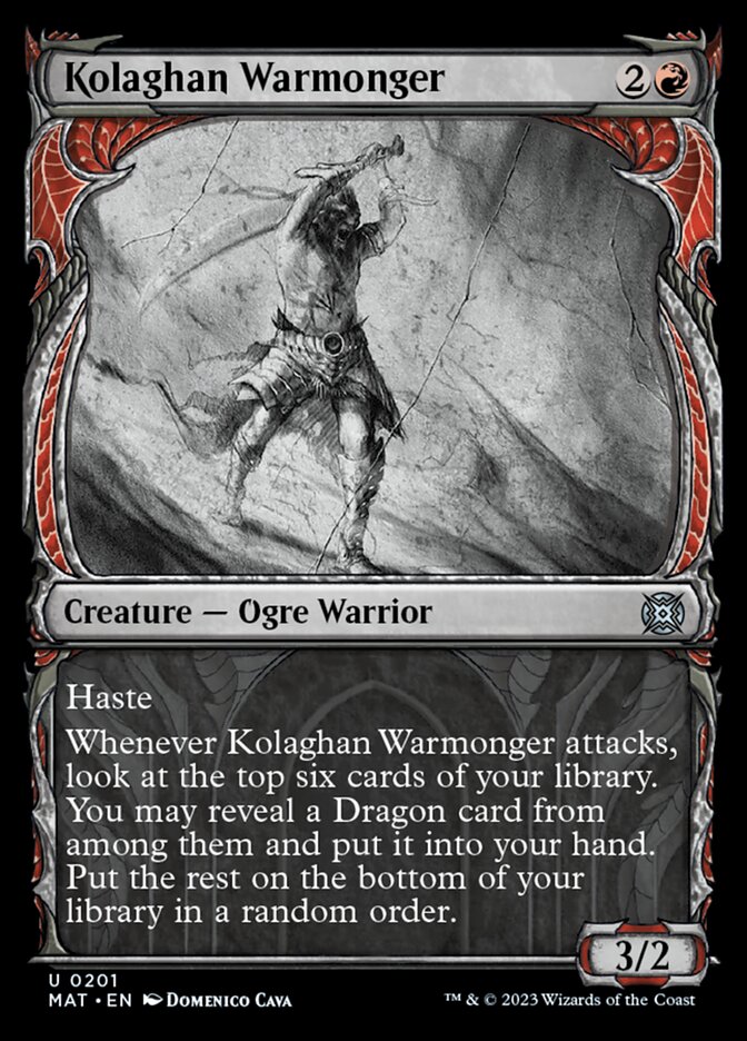 Kolaghan Warmonger (Showcase Halo Foil) [March of the Machine: The Aftermath] | North Valley Games