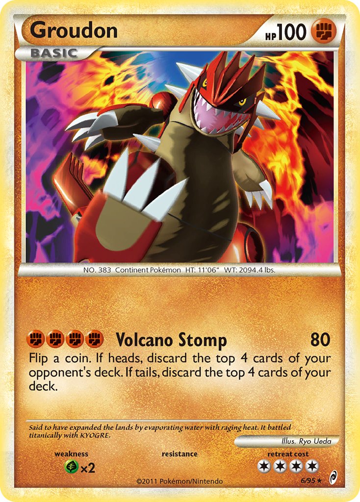 Groudon (6/95) (Theme Deck Exclusive) [HeartGold & SoulSilver: Call of Legends] | North Valley Games