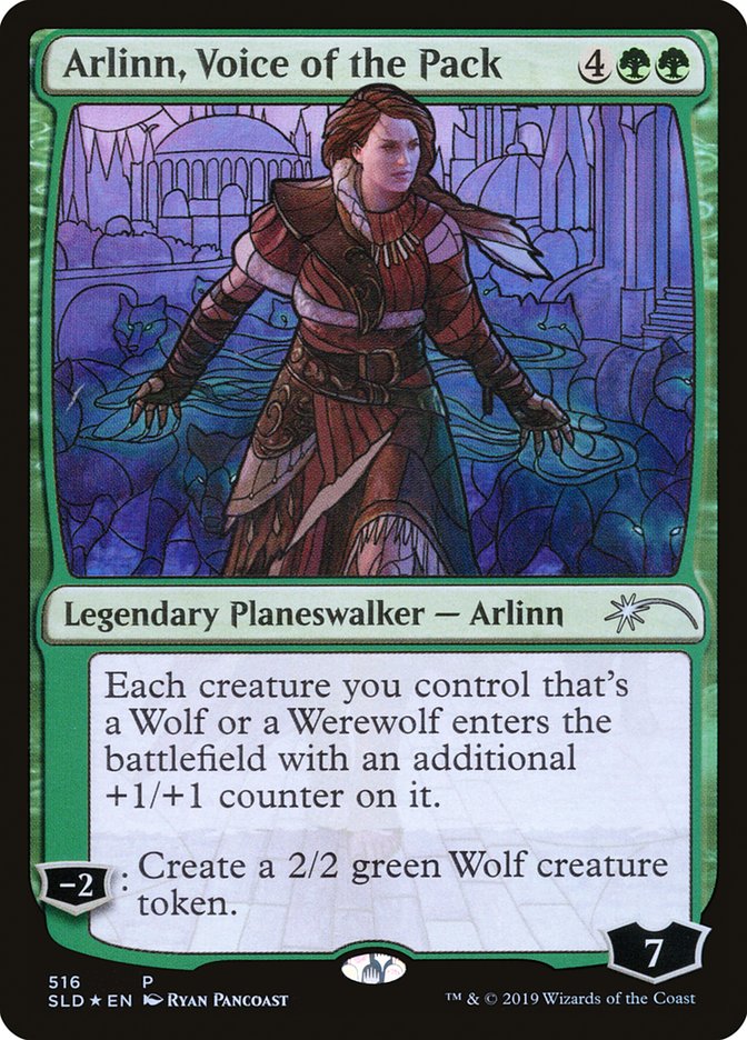 Arlinn, Voice of the Pack (Stained Glass) [Secret Lair Drop Promos] | North Valley Games