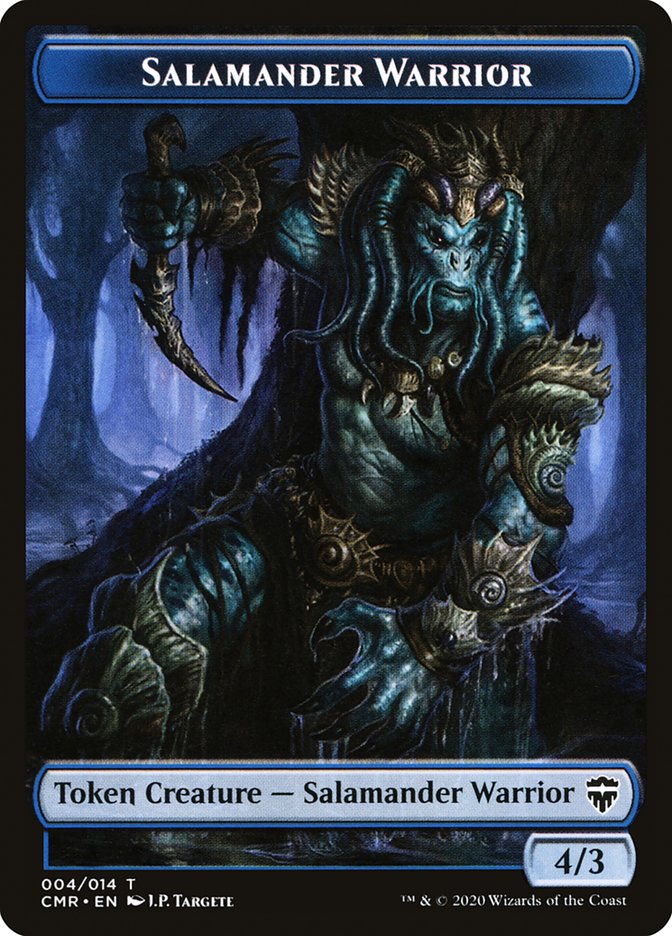 Copy (013) // Salamander Warrior Double-Sided Token [Commander Legends Tokens] | North Valley Games