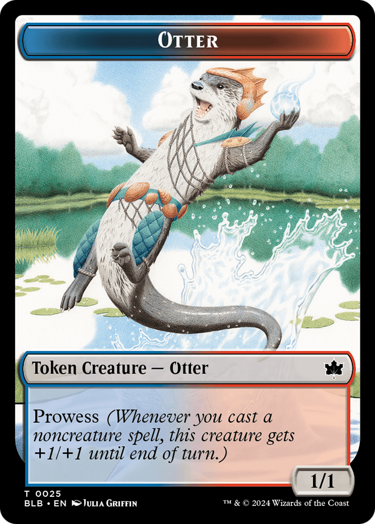 Otter // Thornplate Intimidator Double-Sided Token [Bloomburrow Tokens] | North Valley Games