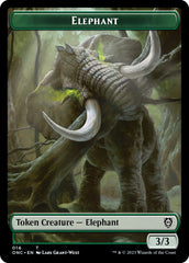 Human Soldier // Elephant Double-Sided Token [Phyrexia: All Will Be One Commander Tokens] | North Valley Games