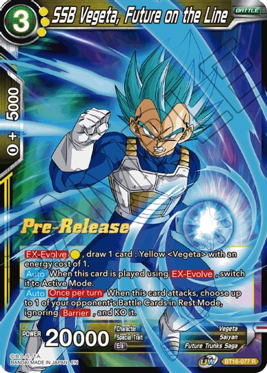 SSB Vegeta, Future on the Line (BT16-077) [Realm of the Gods Prerelease Promos] | North Valley Games