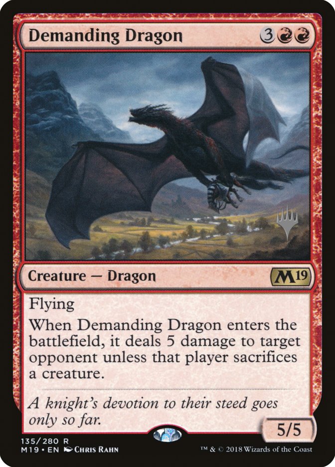 Demanding Dragon (Promo Pack) [Core Set 2019 Promos] | North Valley Games