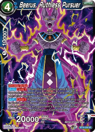 Beerus, Ruthless Pursuer (BT16-036) [Realm of the Gods] | North Valley Games