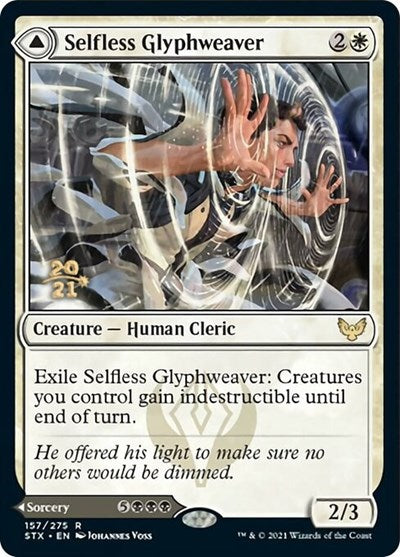Selfless Glyphweaver // Deadly Vanity [Strixhaven: School of Mages Prerelease Promos] | North Valley Games