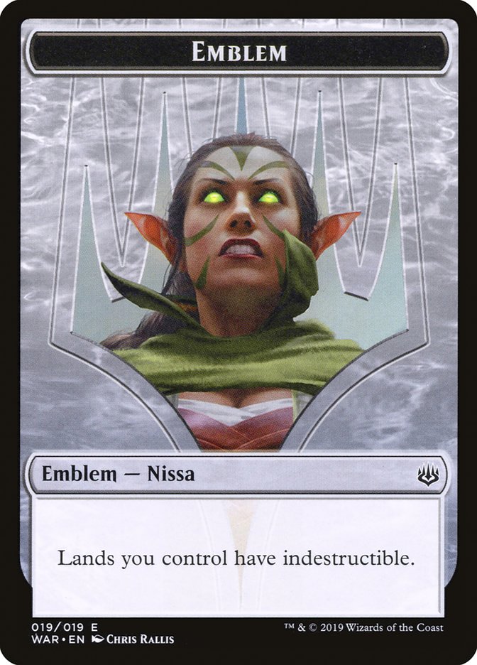 Nissa, Who Shakes the World Emblem [War of the Spark Tokens] | North Valley Games