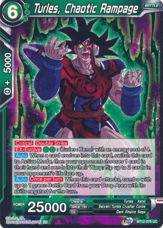 Turles, Chaotic Rampage (BT12-078) [Vicious Rejuvenation] | North Valley Games