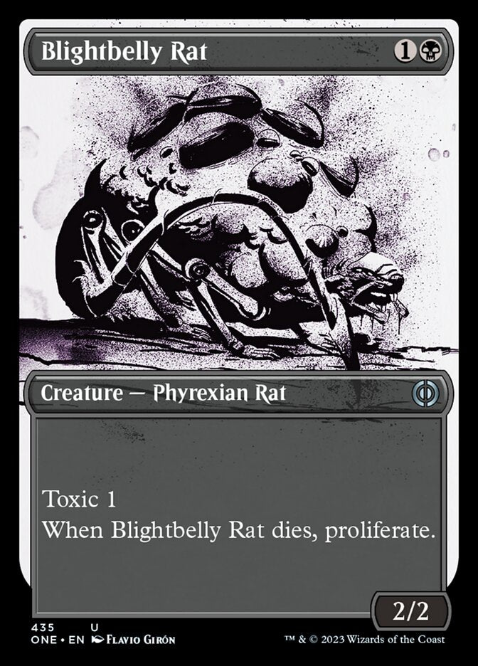 Blightbelly Rat (Showcase Ichor Step-and-Compleat Foil) [Phyrexia: All Will Be One] | North Valley Games