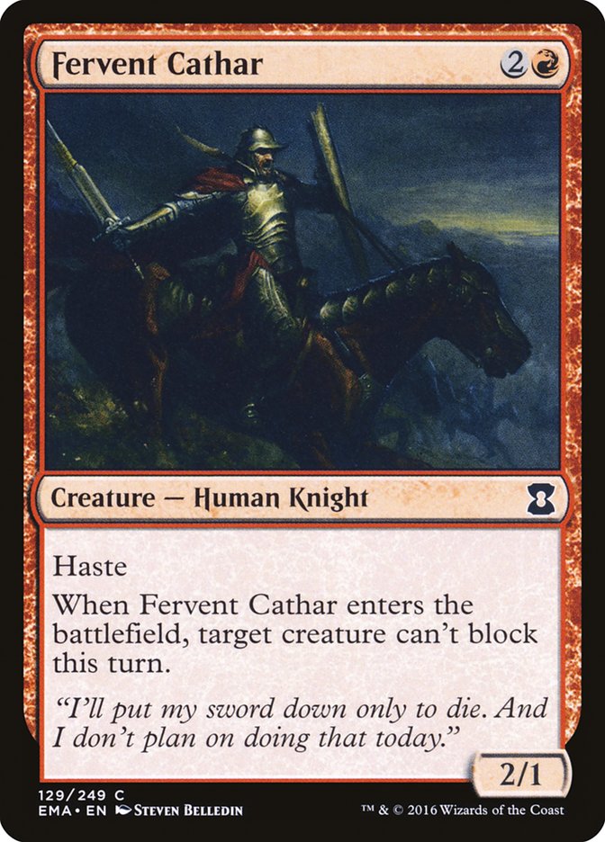 Fervent Cathar [Eternal Masters] | North Valley Games