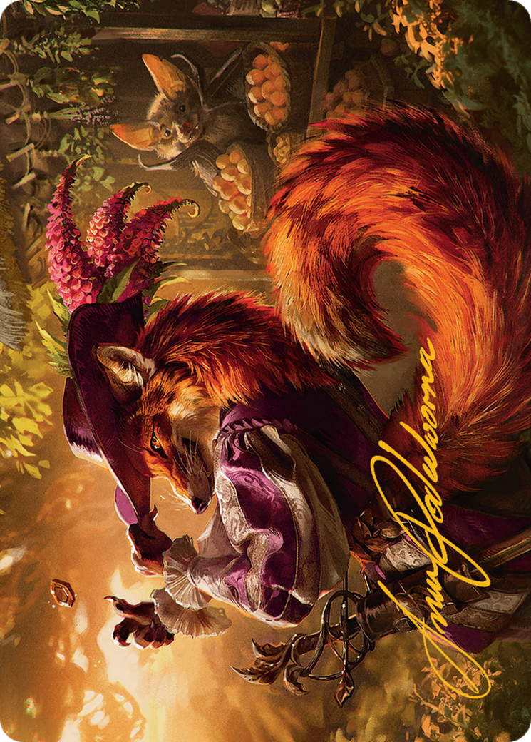 Mr. Foxglove Art Card (Gold-Stamped Signature) [Bloomburrow Art Series] | North Valley Games