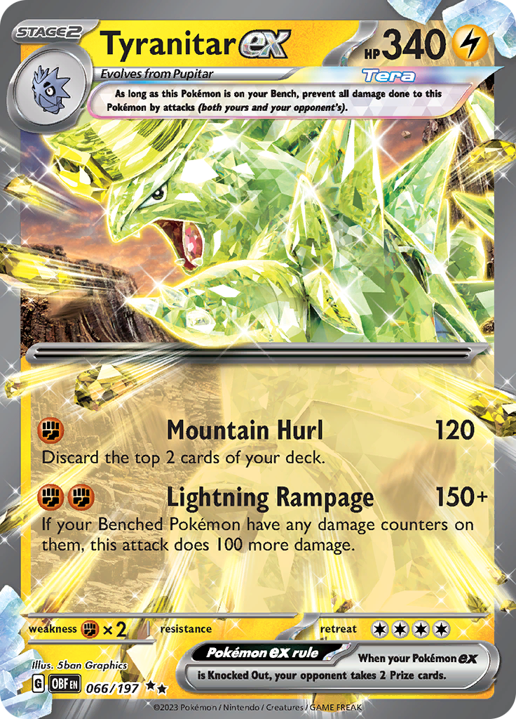 Tyranitar ex (066/197) [Scarlet & Violet: Obsidian Flames] | North Valley Games