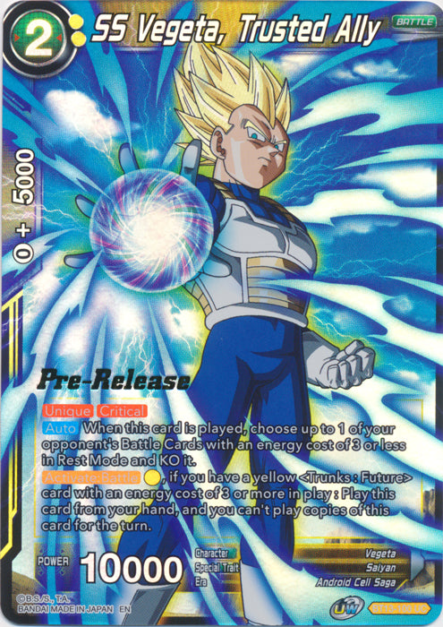 SS Vegeta, Trusted Ally (BT13-100) [Supreme Rivalry Prerelease Promos] | North Valley Games