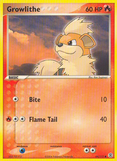 Growlithe (64/112) [EX: FireRed & LeafGreen] | North Valley Games