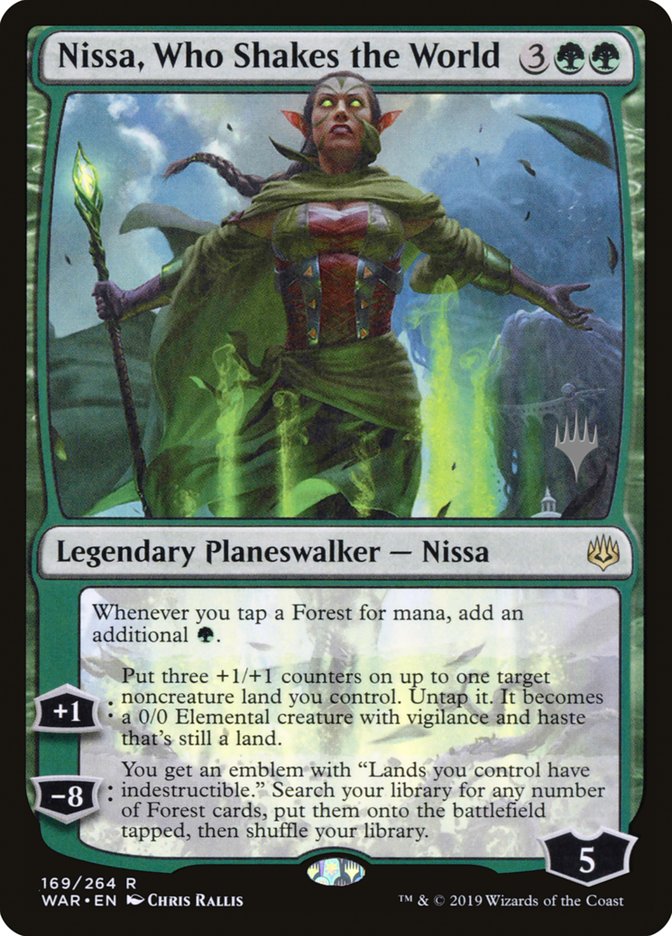 Nissa, Who Shakes the World (Promo Pack) [War of the Spark Promos] | North Valley Games