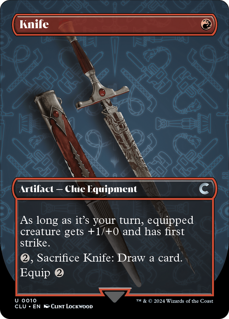 Knife (Borderless) [Ravnica: Clue Edition] | North Valley Games