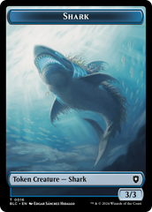 Bird (011) // Shark Double-Sided Token [Bloomburrow Commander Tokens] | North Valley Games
