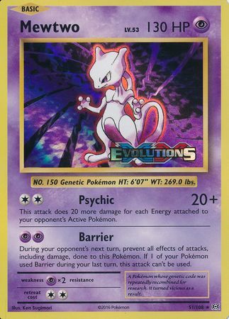 Mewtwo (51/108) (XY Evolutions Prerelease) [XY: Black Star Promos] | North Valley Games