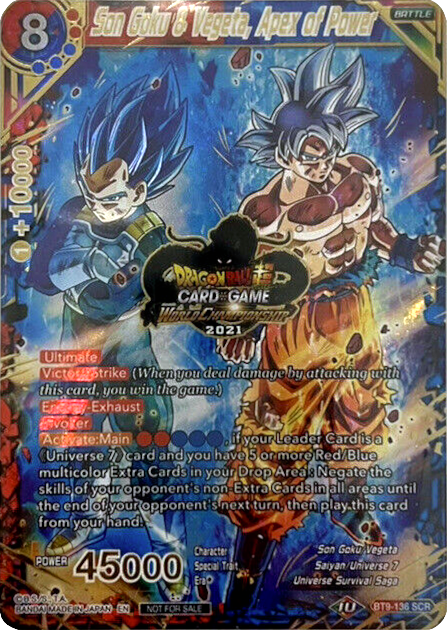 Son Goku & Vegeta, Apex of Power (World Championship 2021) (BT9-136) [Tournament Promotion Cards] | North Valley Games