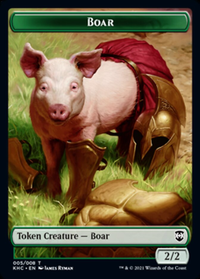 Boar Token [Kaldheim Commander Tokens] | North Valley Games