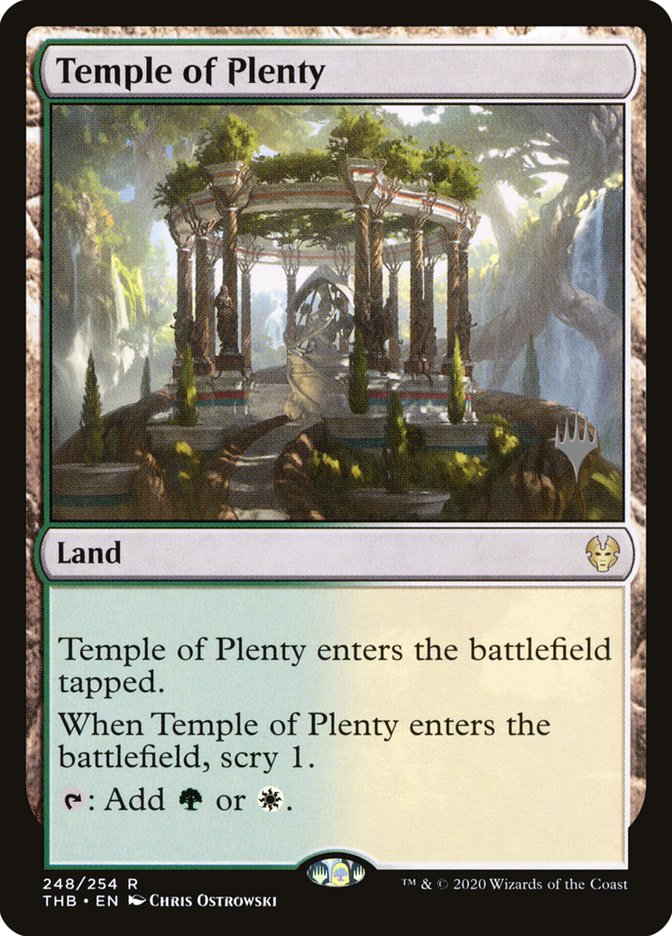 Temple of Plenty (Promo Pack) [Theros Beyond Death Promos] | North Valley Games