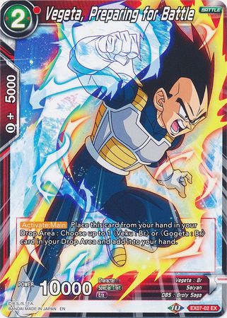 Vegeta, Preparing for Battle (EX07-02) [Magnificent Collection Fusion Hero] | North Valley Games