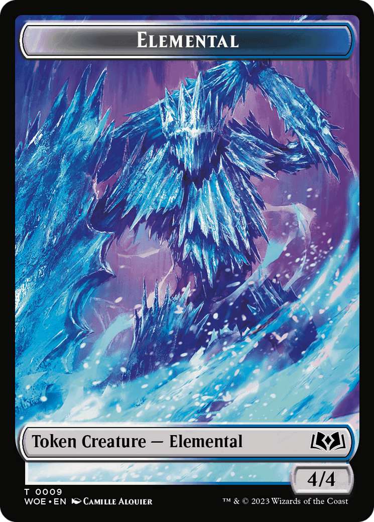 Elemental // Food (0012) Double-Sided Token [Wilds of Eldraine Tokens] | North Valley Games