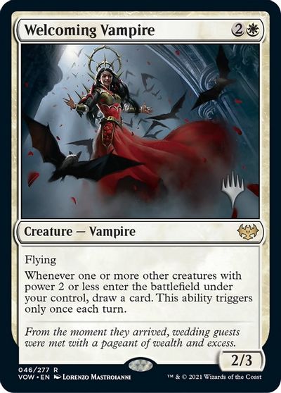 Welcoming Vampire (Promo Pack) [Innistrad: Crimson Vow Promos] | North Valley Games